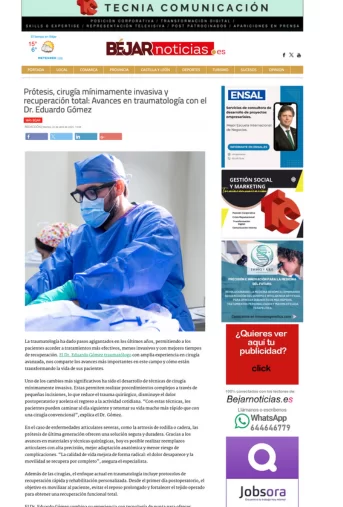 Béjar Noticias Prótesis Invasiva